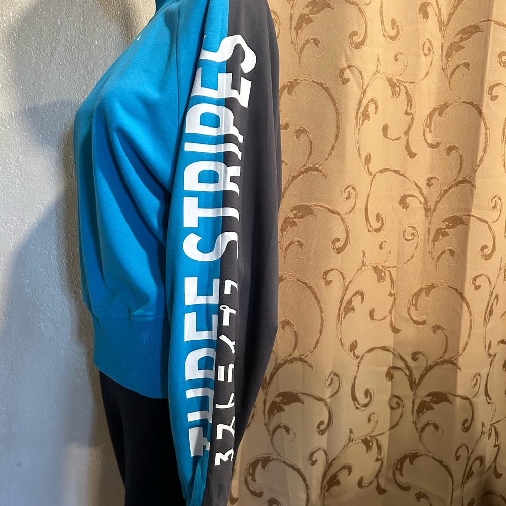 Adidas, Women’s Athletic, Blue/Gray, Three Stripe’s Sweatshirt, US Size M, NWOT